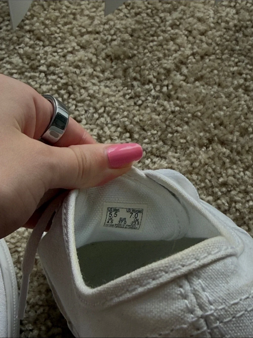 Vans White Low-Top Canvas Sneakers